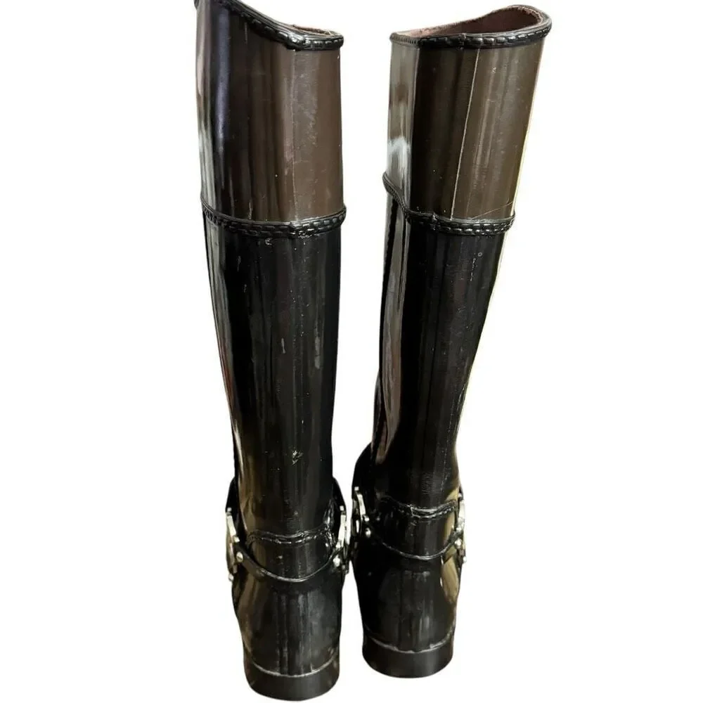 Michael Kors Wellies Rubber Knee-Hi Rain Boots / SZ: 6